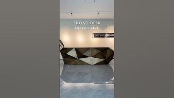 The newly installed reception desk at the company is absolutely divine #receptiondesk