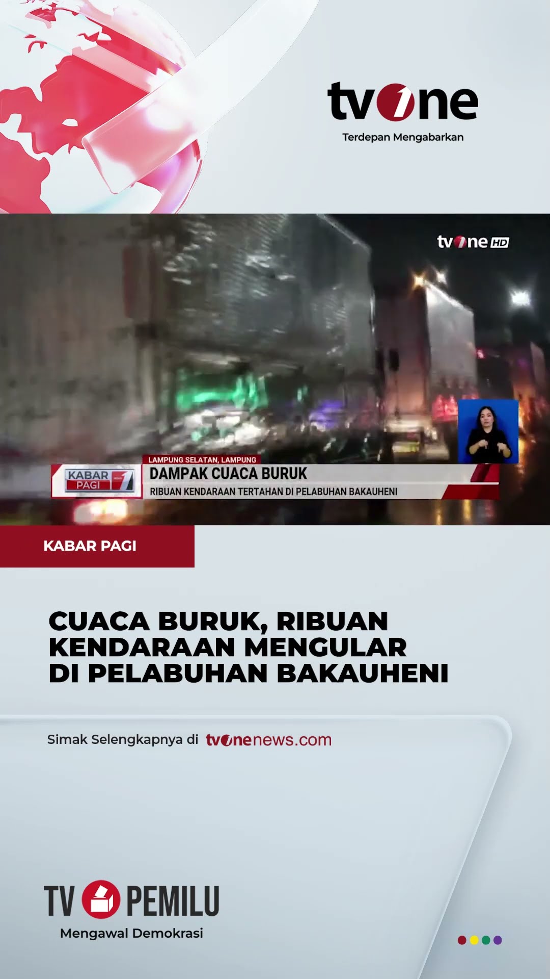Situasi Ribuan Kendaraan Tertahan di Pelabuhan Bakauheni Akibat Cuaca Buruk | tvOne