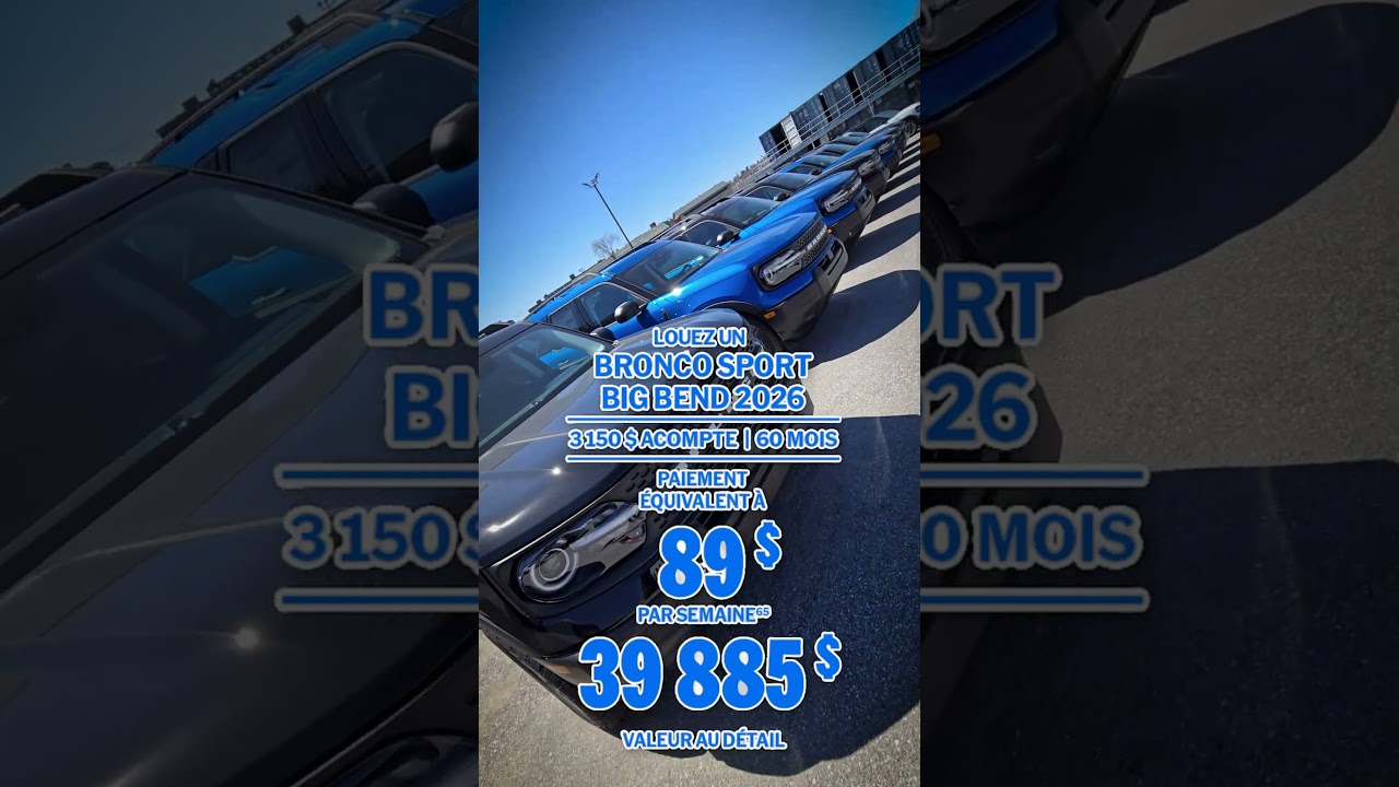 Ford Bronco Sport 2026 - Dupont & Dupont Ford (avril 2026)