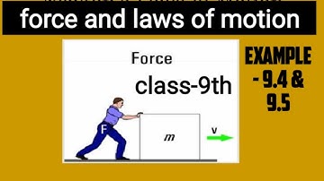 Force & law of motion class 9 example 9.4 & 9.5