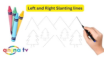 Activity worksheet Right Slanting lines and Left Slanting lines | Pre-writing worksheets for Nursery