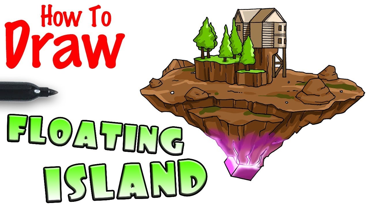 Featured image of post How To Draw A Floating Island Easy Draw this desert island by following this drawing lesson