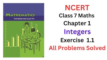 NCERT Maths Class 7 Chapter 1 Integers Exercise 1.1 - Fully Solved #ncertmaths #cbsemaths