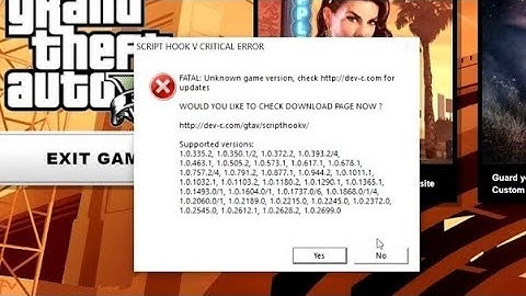GTA 5- (FIX) script hook v critical error | Nov 2022 |