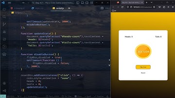 NaeuCode - Day #21 - Flip Coin Game - Using HTML CSS & JavaScript - No Talking