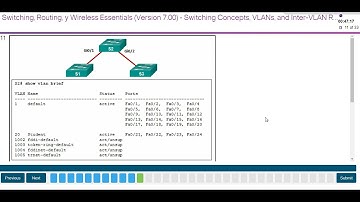 Modules 1 - 4 Switching Concepts, VLANs, and Inter VLAN Routing Exam