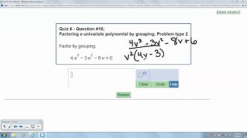 Factoring a univariate polynomial by grouping   Problem Type 2