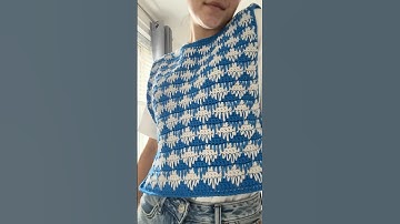 Full tutorial is now up 💙 #crochet #crochetvest #crochetsweatervest