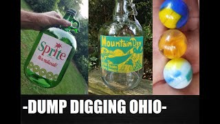 Antique Picking An Old Dump - Bottles - Marbles - Trash Picking - Antiques - Bottle Digging -