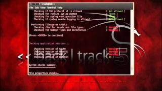Backtrack 5 Gnome - chkrootkit and rkhunter