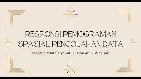 Responsi Pemograman Spasial Pengolahan Data