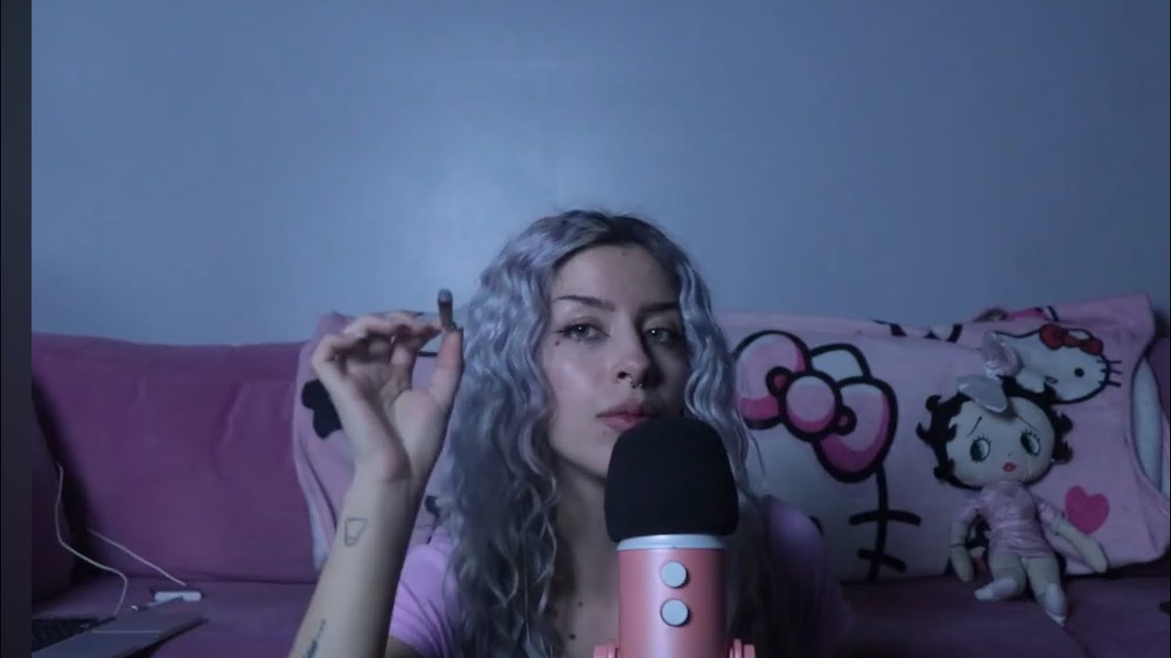 ASMR Smoke sesh ft. mouth sounds before bed