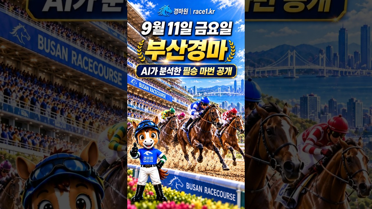 9/11 (금) 경마원 부산경마 AI가 분석한 필승마번 공개! #ai #경마예상