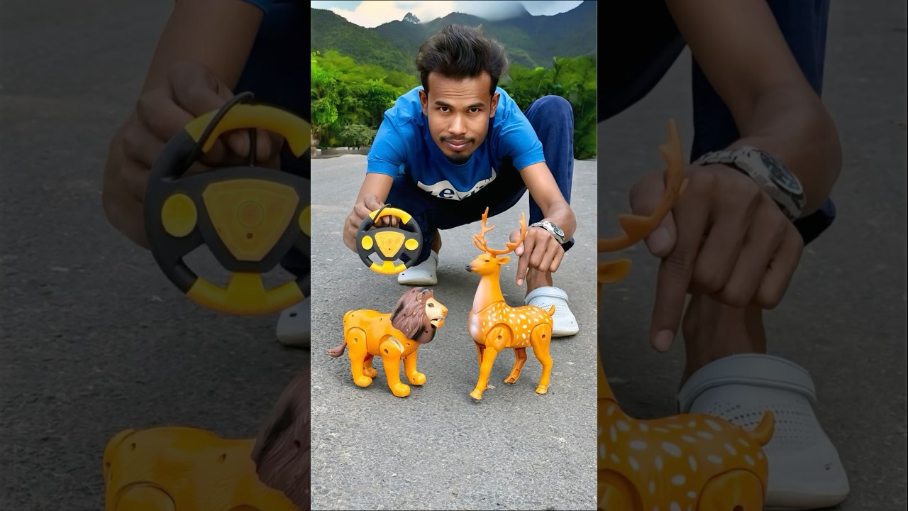 OMG! Remote Control Sher Vs Rc Hiran full Fight & Fun 😊