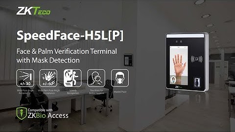 Zkteco Face Biometric RFID Palm Access controller SpeedFace H5L