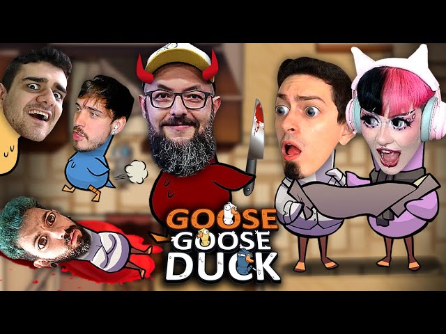 OS MAIORES IDIOTAS ESTÃO DE VOLTA! 😱  Goose Goose Duck c/ Cauezão,  Guinas, Souzones, Coelho e + 