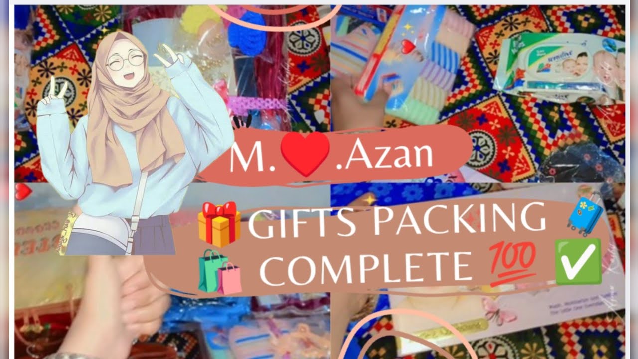 Aj Mane Muhammad Azan Ali Ki Gifts Packing Complete 💯 ✅ Ki ||#asmakashifvlog #asmakashif #minivlog 
