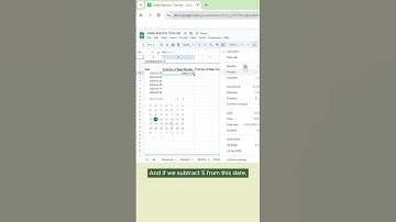 How to Get First Day of Week in Google Sheets? #googlesheets #googlesheetstips #weekdayformula