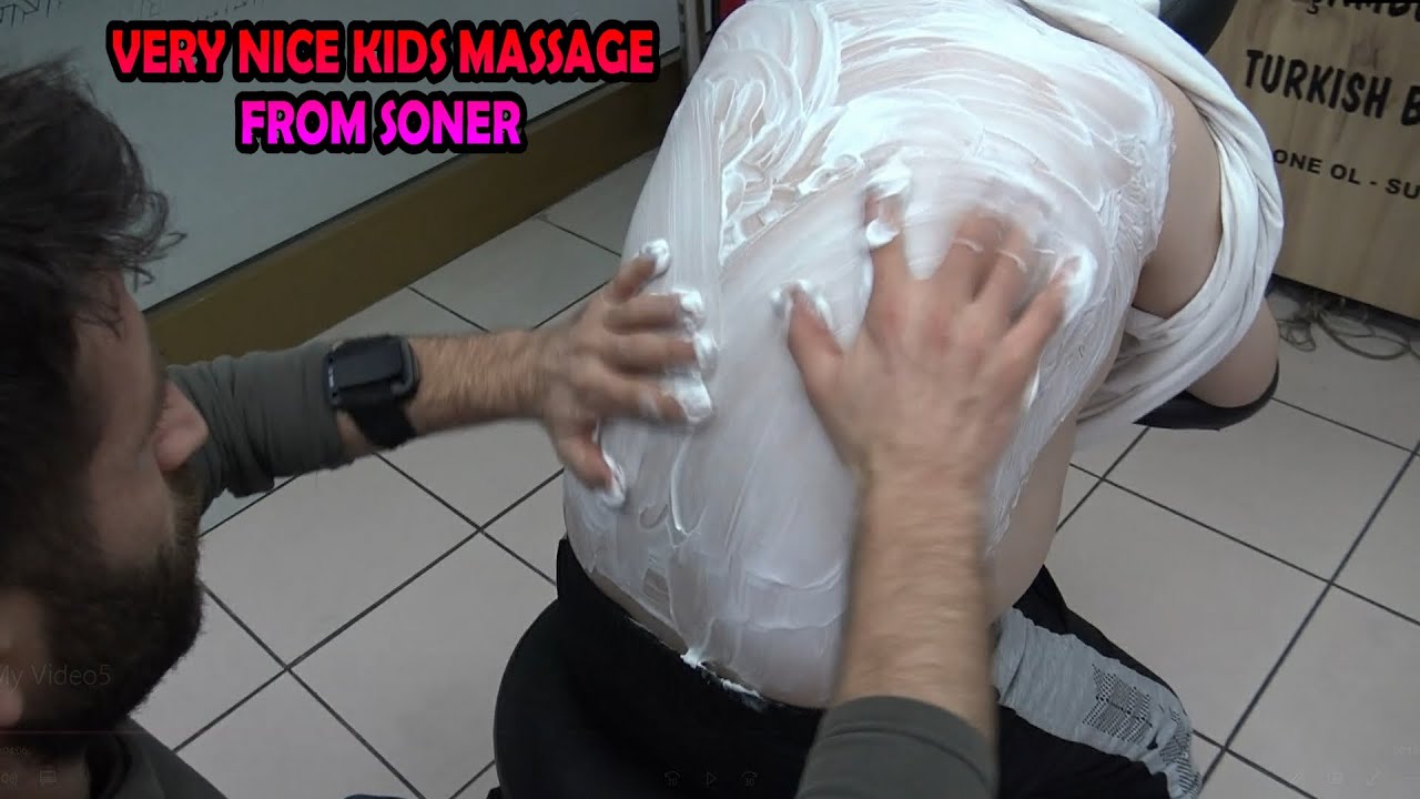 VERY NICE KIDS MASSAGE FROM SONER & Asmr kids back, elbow, arm, palm, shampoo, head, neck massage