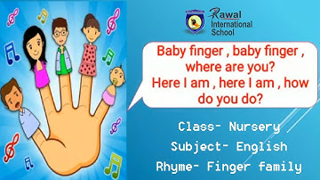 Class- Nursery, Subject- English, Rhyme- Finger family, Rawal International School