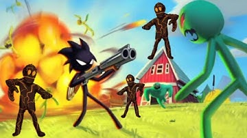 Mission Chapter 5 Laboratory level 128 Stickman Zombie Shooter android gameplay