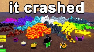 Crashing a Blox Fruits Server with 10,000 Fruits