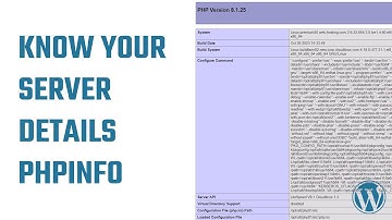 Run PHPinfo to find server information, PHP version, etc. #WordPress