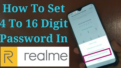 Realme 3 Pro How to set 4 to 16 Digit Numeric Password - Passcode