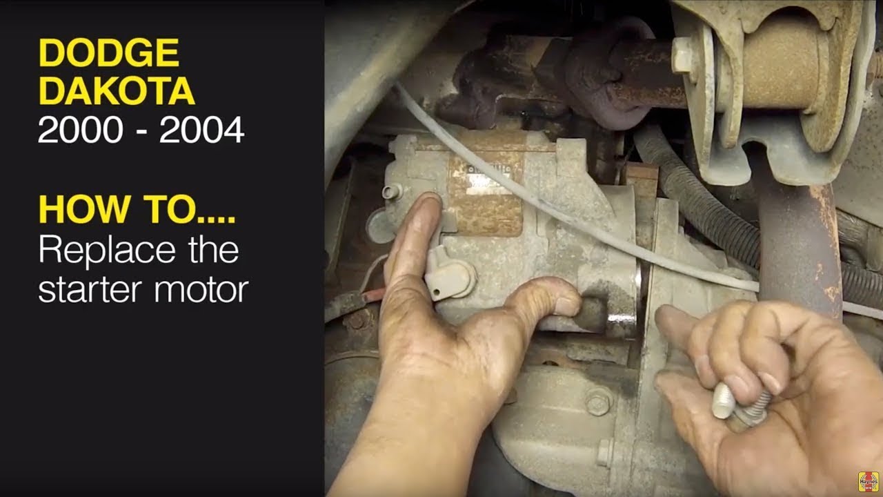 How to replace the starter motor on a Dodge Dakota (2000 - 2004