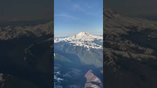 A view of Mt. Rainer on our flight to Seattle