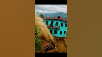 Chaos! Landslide Attack🚨😱😱.!#landslide #disaster #shortvideo #viral #trending #viralshorts