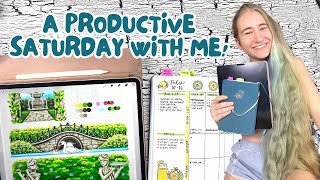 Bullet Journal Daily Log Ideas + Sticker Design Session! || A Productive Saturday Livestream
