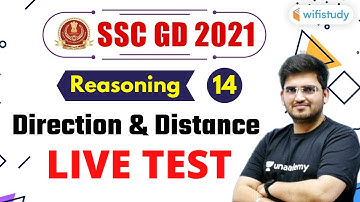 6:00 PM- SSC GD 2021 | Reasoning by Deepak Tirthyani | Direction & Distance (Live Test)