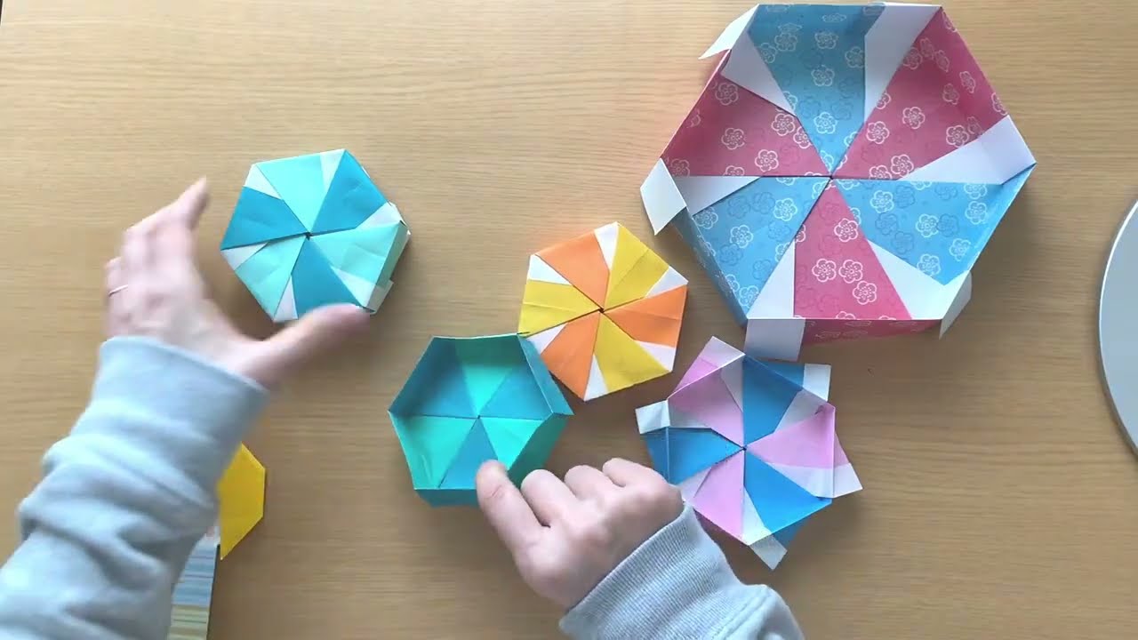 折り紙 Hexagonal box with lid - YouTube