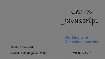 Learn Javascript: Working with Checkbox Controls - Value