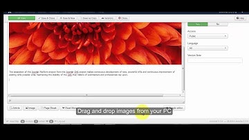 Drag and drop image uploader via Joomla Editor TinyMCE