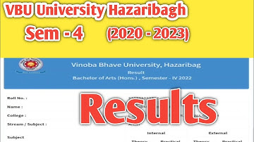 VBU University Sem-4 Results (2020-2023) || Result ✅ check || link 👇 #result #viral #sem_4 #Vbu