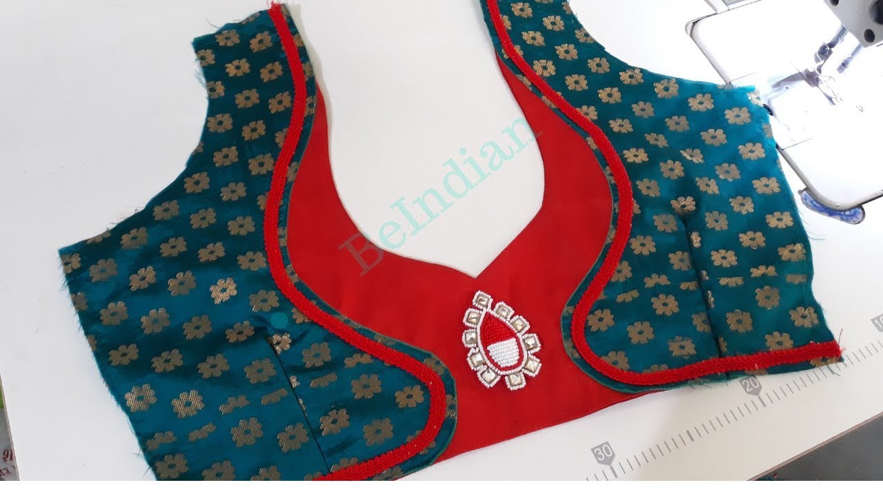 Easy Patch Work Blouse Design For Cotton Saree/cotton saree blouse ...