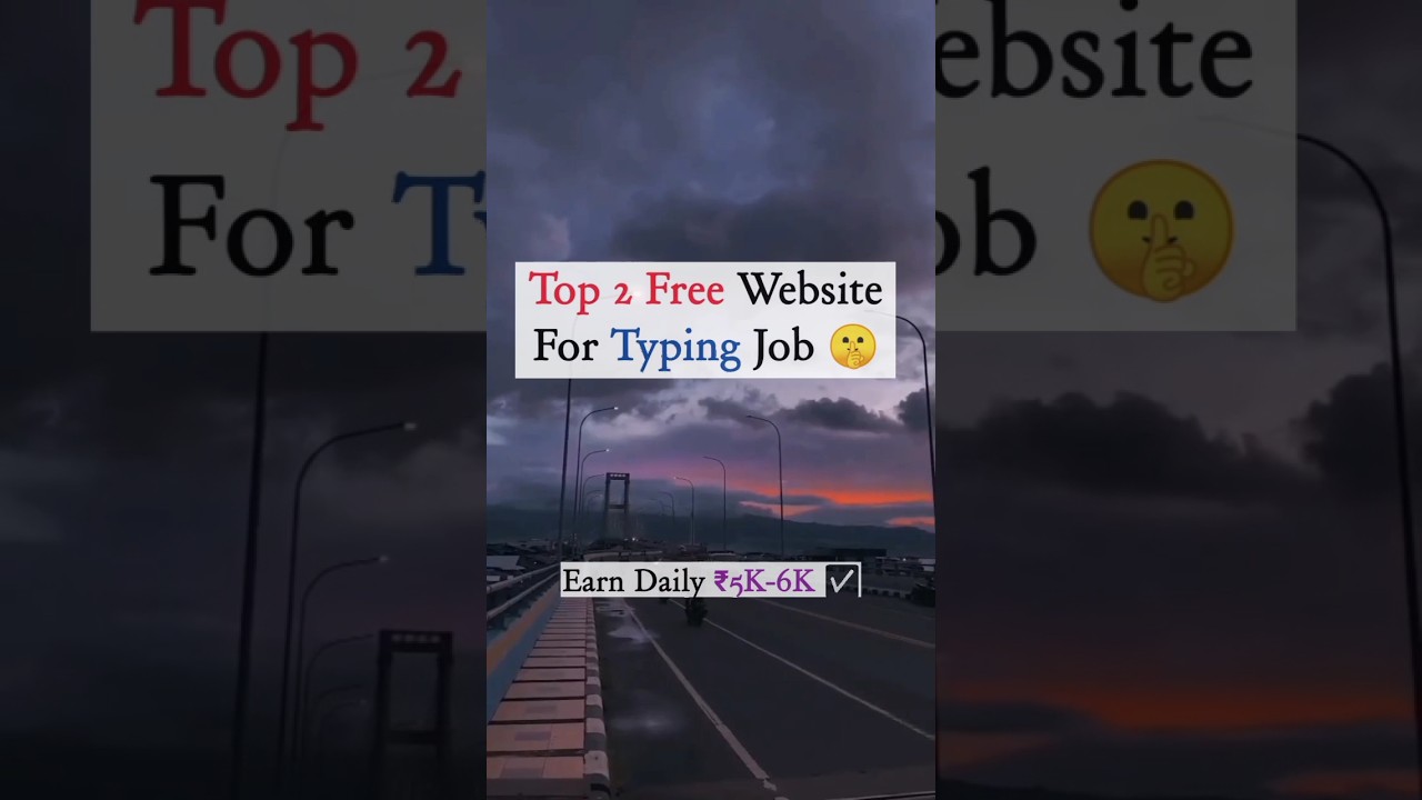 Top 2 Free Website For Typing Job | #shorts #short #typingjob
