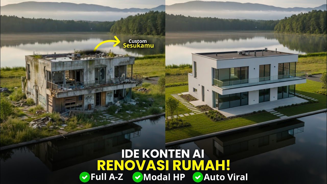 Auto FYP Facebook! Edit Video AI Renovasi Rumah Cuma Modal HP