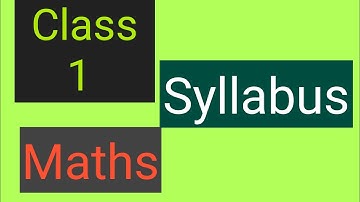 #studytime#kvsyllabus Class 1 - Maths - Syllabus splitup KV/NCERT
