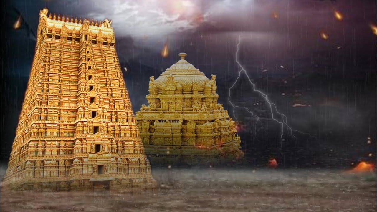 HD Devotional Temple background video editing || temple background video  effect |Tunder rainy effect - YouTube
