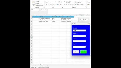 Stop Typing Tasks Manually! 🚫 Use This Excel UserForm Instead 💻✅