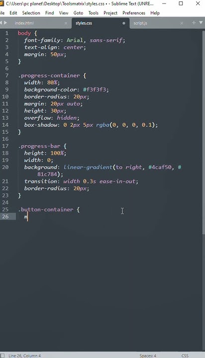 How to Create Progress Bar Using HTML, CSS and JavaScript? - YouTube