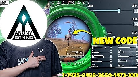 (2025) ANONY GAMING SENSITIVITY CODE 3.6/ ANONY GAMING CONTROL CODE 3.6/ #anonygaming CONTROL ZONE