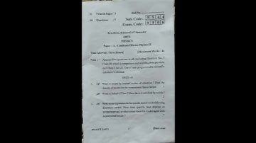 Condensed matter Physics-II || B. Sc - 3(semester 6) || 2023 Question paper (Punjab university)