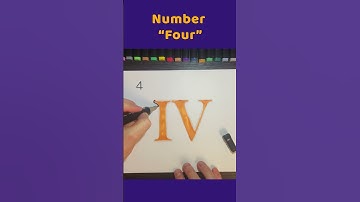 The Roman number "4" | Draw numbers, children learn, numbers, draw, 1234, schooling | song 1-100