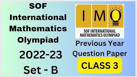#FavFive | SOF International Mathematics Olympiad Paper 2021-2022 Set B Class 3 | #olympiad| #sof