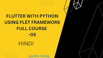 Flutter With Python using Flet Framework Full course |About Icons| Tutorial-05 | Flet | Python