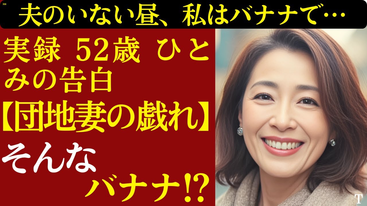 Outline Video 【シニア恋愛】そんなバナナ!?夫のいない土曜の昼に私がしていることは…【実録】